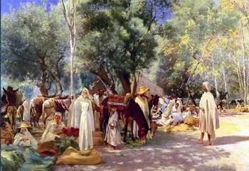 Arab or Arabic people and life. Orientalism oil paintings  479